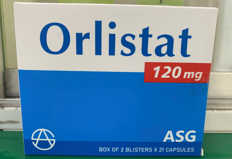 Thuốc Orlistat 120mg chống béo phì tác động ngoại vi cho người thừa cân, béo phì