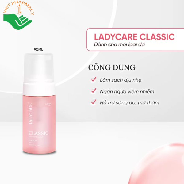 Dung dịch vệ sinh phụ nữ dạng bọt Ladycare Classic (Chai 90ml) - Ảnh 4