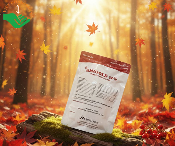 Dung dịch Amigold 10% 500ml ngăn ngừa tình trạng mất nito và điều trị cân bằng nito âm (Túi 500ml)