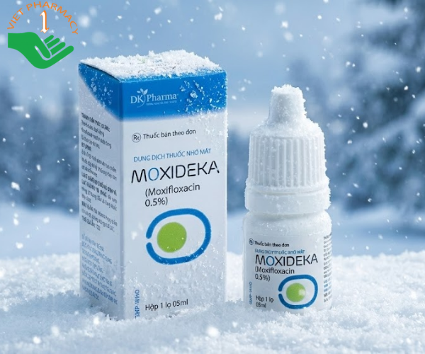 Dung dịch nhỏ mắt Moxideka 0.5% trị nhiễm khuẩn mắt (Chai 5ml)