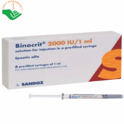 Dung dịch tiêm Binocrit 2000IU1 ml trị bệnh thiếu máu