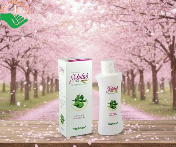 Dung dịch vệ sinh phụ nữ Solutab Daily làm sạch và khử mùi hiệu quả (Chai 100ml)