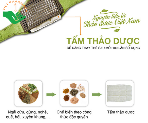 Hapaku Đai chườm nóng thảo dược – Cổ gáy