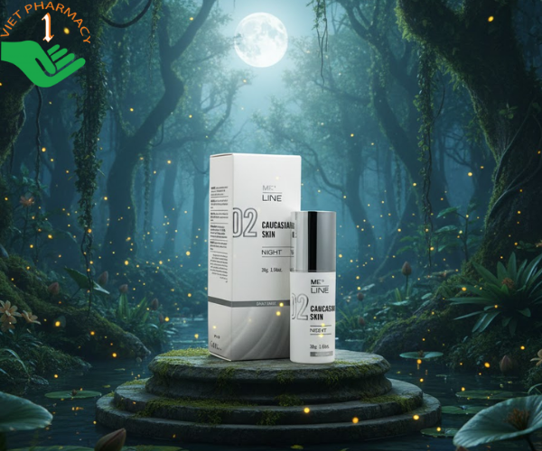 Kem Meline 02 Caucasian Skin Night đặc trị nám, phân giải sắc tố (Chai 20g)