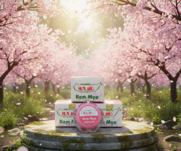 Kem trị mụn Hoa Đào dưỡng da, trị thâm (Hộp 8g)