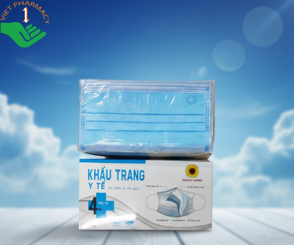 Khẩu trang y tế 4D Hướng Dương giúp bảo vệ sức khỏe (Hộp 50 cái)