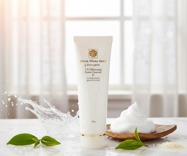 Sữa rửa mặt trắng da Tenamyd Fresh White Sand UV Whitening Foam Cleanser II (Tuýp 120g)