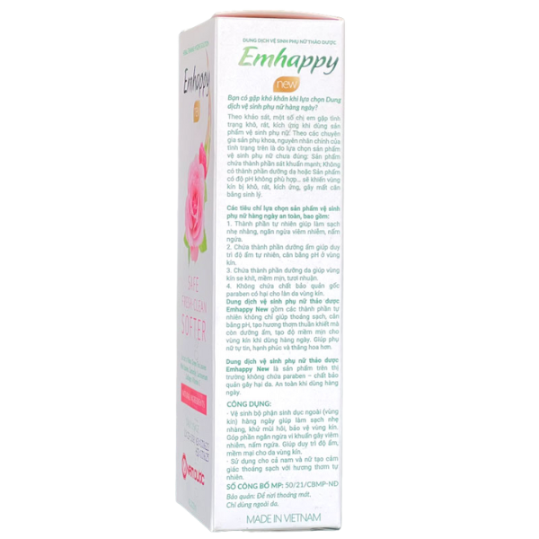 Dung dịch vệ sinh phụ nữ Emhappy (Hương Hoa Hồng) (Chai 120ml) - Ảnh 4