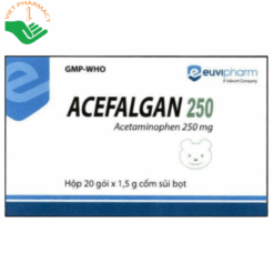 Thuốc Acefalgan 250mg tác dụng giảm đau đầu, đau răng, hạ sốt nhanh