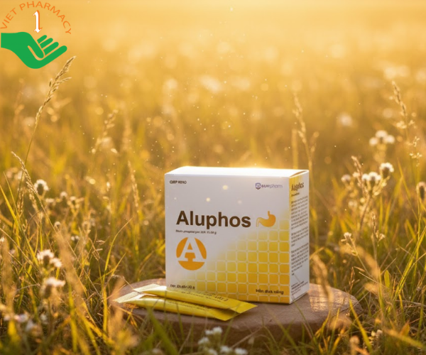 Thuốc Aluphos điều trị viêm loét ở đường tiêu hóa (Hộp 20 gói x 20gam)