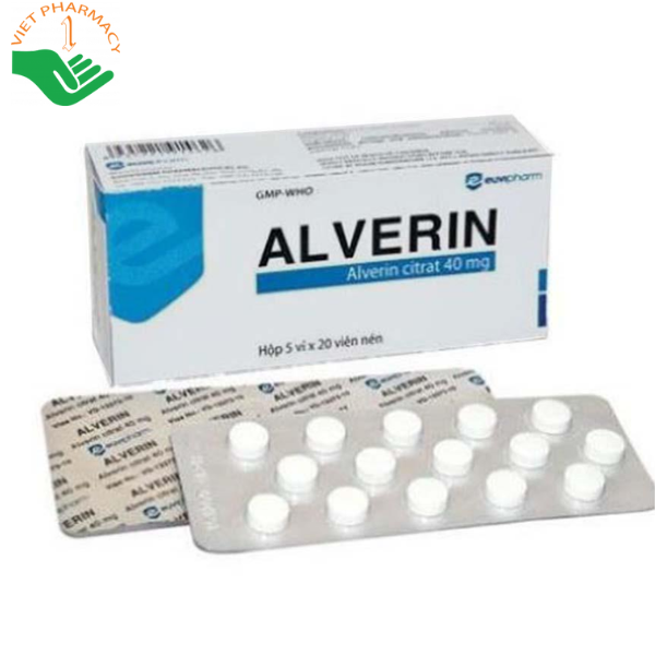 Thuốc Alverin 40mg Euvipharm điều trị co thắt cơ trơn hiệu quả