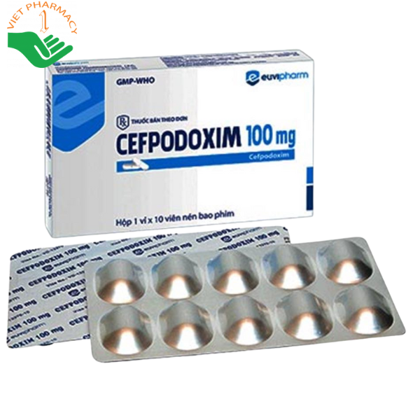 Thuốc Cefpodoxim 100 Euvipharm nhiễm khuẩn hô hấp