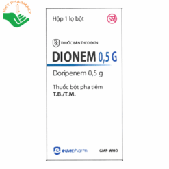 Thuốc Dionem 0,5g điều trị nhiễm khuẩn trên các chủng vi khuẩn nhạy cảm