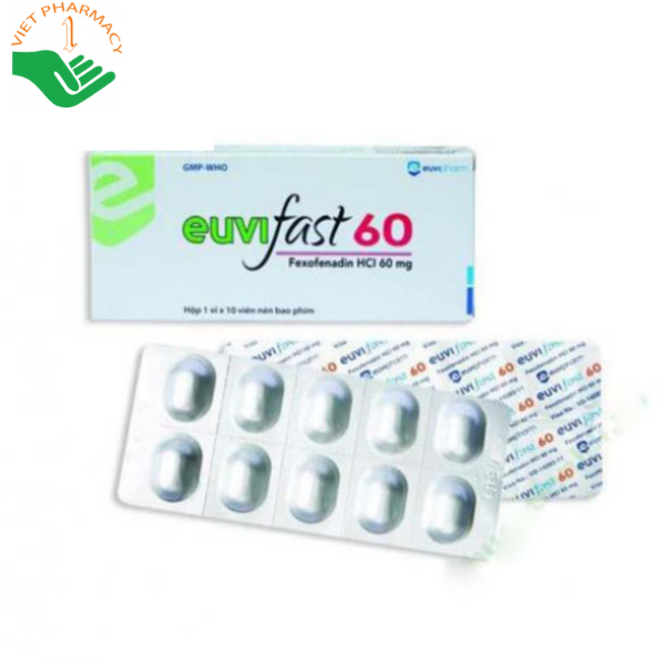 Thuốc Euvifast 60 điều trị viêm mũi dị ứng, mày đay mạn tính vô căn