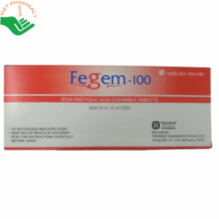 Thuốc Fegem-100 Torrent bổ sung Sắt, ngăn ngừa thiếu máu