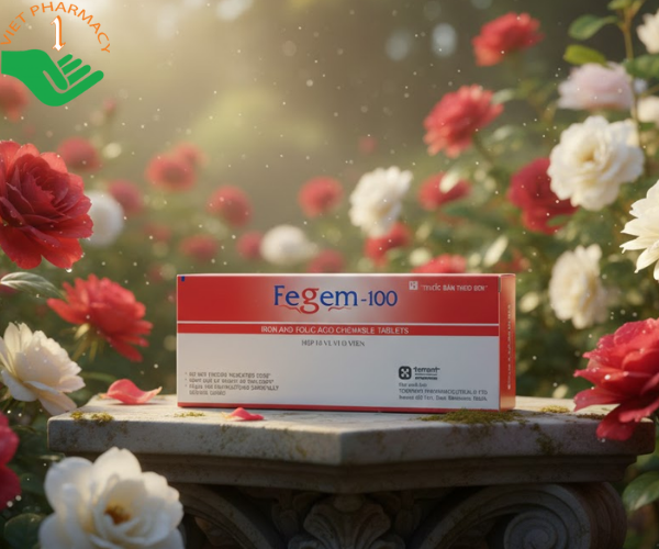Thuốc Fegem-100 Torrent bổ sung Sắt, ngăn ngừa thiếu máu (Hộp 10 vỉ x 10 viên)