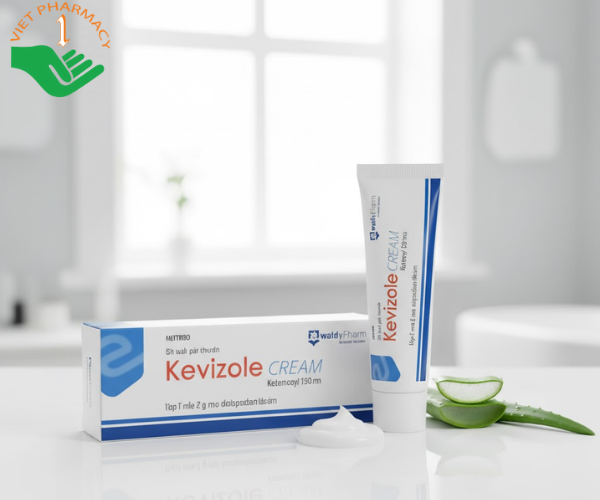 Thuốc Kevizole 5mg điều trị các bệnh nấm da (Hộp 1 tuýp 5 gam)