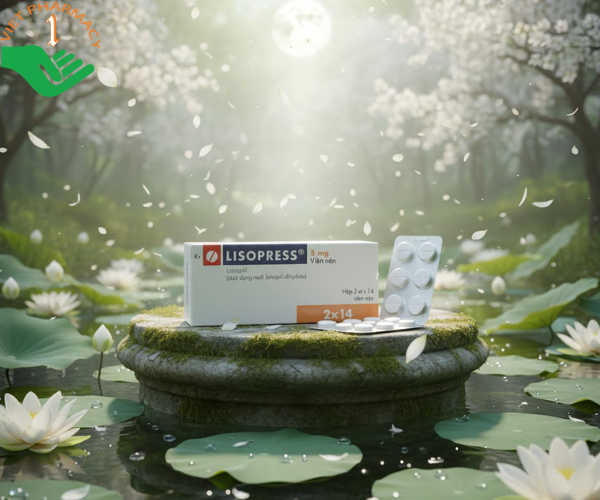 Thuốc Lisopress 5mg trị tăng huyết áp và suy tim (Hộp 2 vỉ x 14 viên)