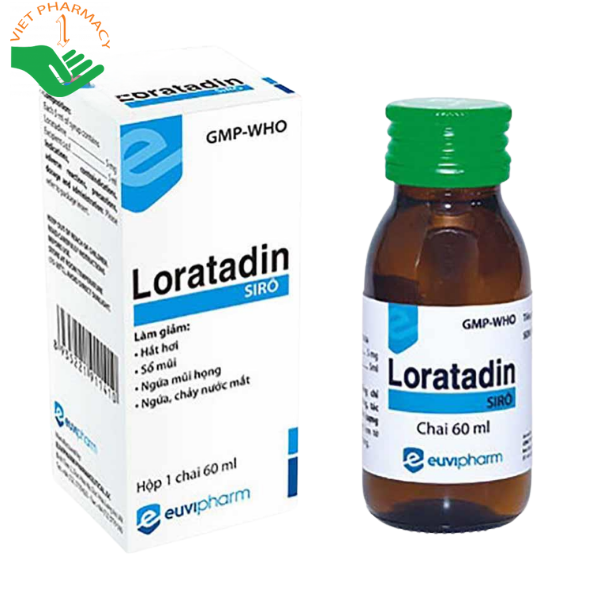 Thuốc Loratadin siro Euvipharm 60ml điều trị dị ứng