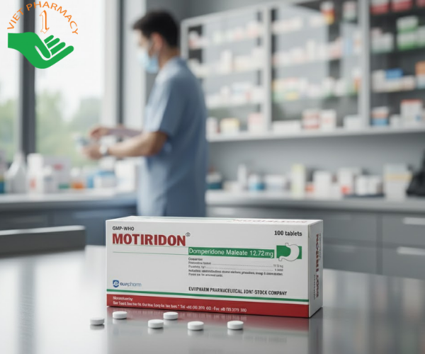 Thuốc Motiridon 10mg điều trị chứng buồn nôn và nôn (Hộp 10 vỉ x 10 viên)
