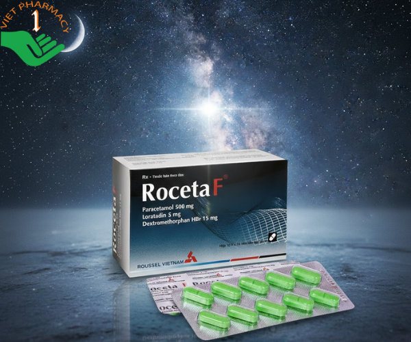 Thuốc Roceta F điều trị nhức đầu, cảm cúm hiệu quả (Hộp 10 vỉ x 10 viên)
