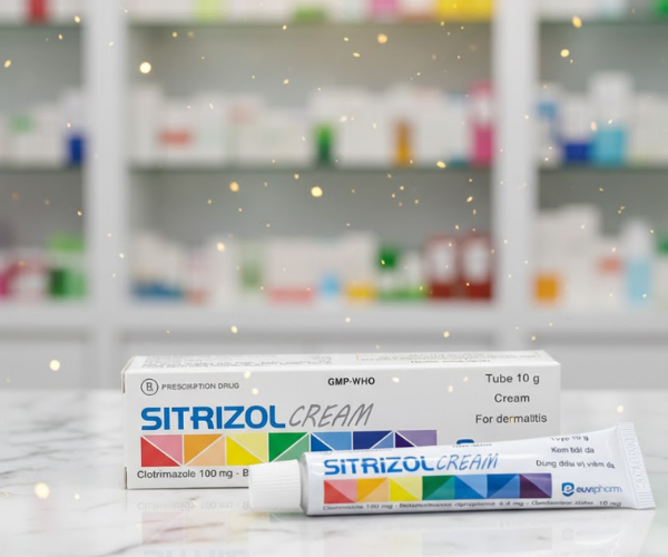 Thuốc Sitrizol 10g điều trị dị ứng trên da, viêm da, chàm, nhiễm nấm (Hộp 1 tuýp)