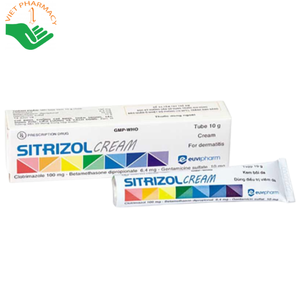 Thuốc Sitrizol 10g điều trị dị ứng trên da, viêm da, chàm, nhiễm nấm