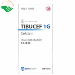 Thuốc Tibucef 1g Euvipharm điều trị nhiễm khuẩn da, đường hô hấp dưới