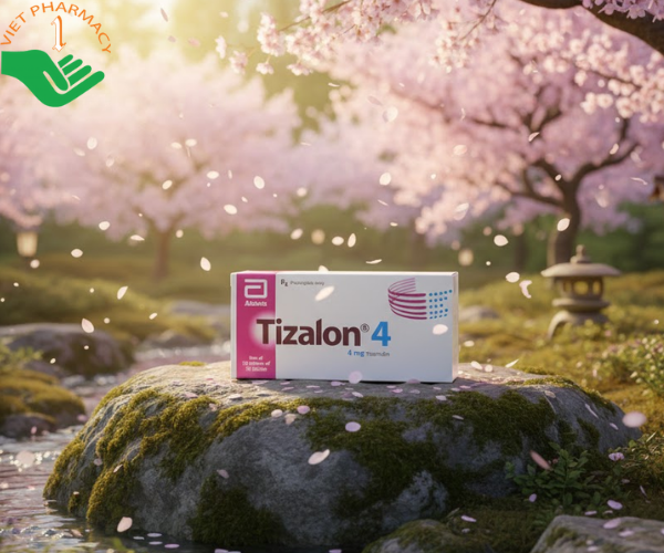 Thuốc Tizalon 4mg Glomed điều trị chứng co cứng cơ (Hộp x 10 vỉ x 10 viên)