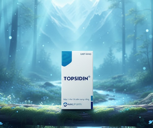 Thuốc Topsidin điều trị triệu chứng ho, đặc biệt ho do dị ứng (Hộp 1 chai x 24 viên)