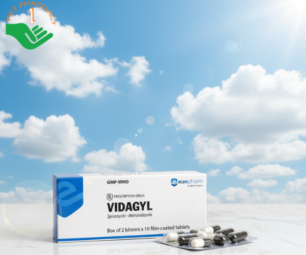 Thuốc Vidagyl giải pháp đầu tay trị nhiễm khuẩn răng (Hộp 2 vỉ x 10 viên)