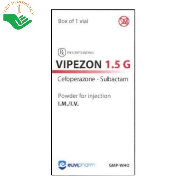 Thuốc Vipezon 1.5g điều trị nhiễm khuẩn hô hấp, nhiễm khuẩn tiết niệu