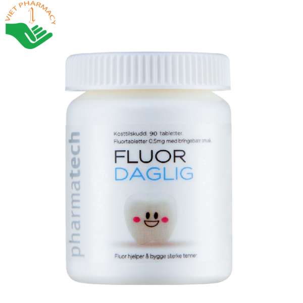 Viên ngậm Fluor Daglig Pharmatech bảo vệ sức khỏe răng miệng