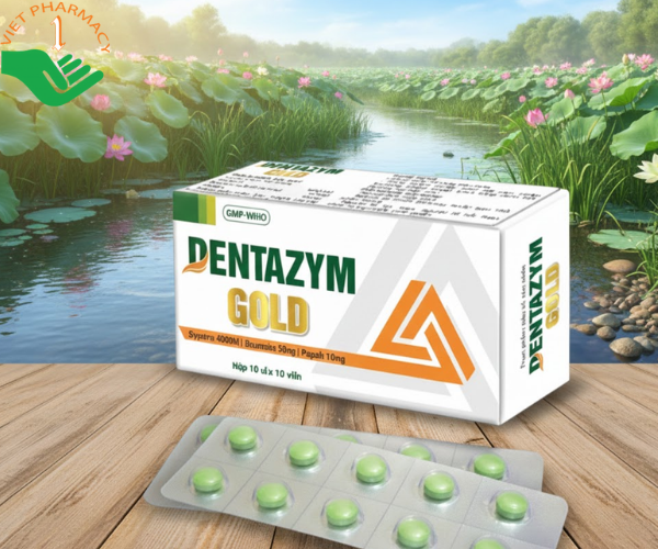 Viên uống Dentazym Gold hỗ trợ giảm triệu chứng sưng đau và phù nề (Hộp 30 viên)