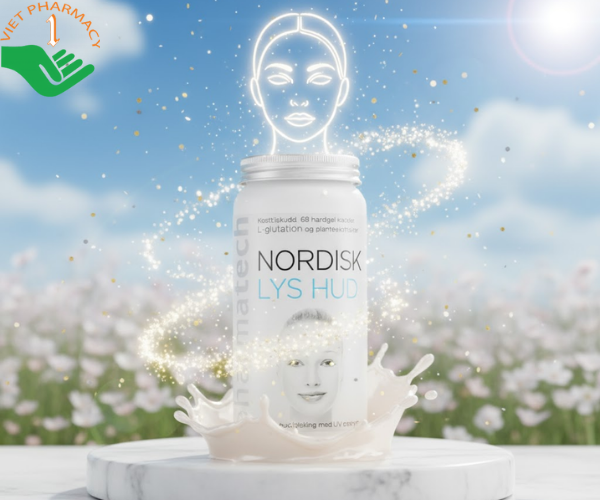 Viên uống Nordisk Lys Hud Pharmatech hỗ trợ làm trắng da (Hộp 68 viên)