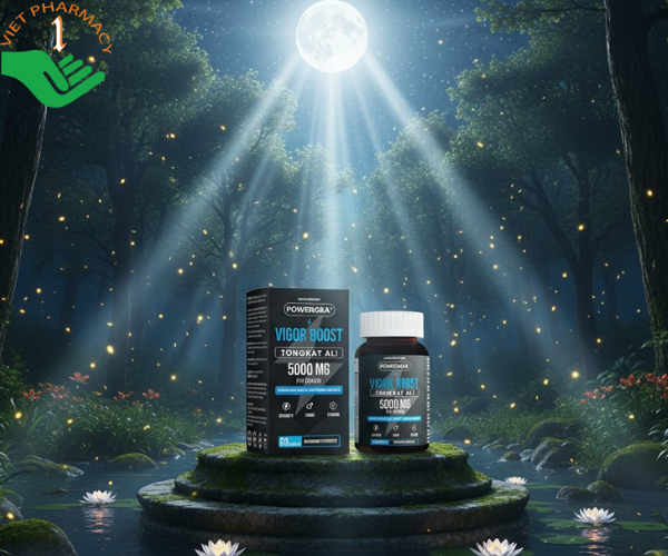 Viên uống Powergra Vigor Boost TongKat Ali phục hồi và tăng cường sinh lý nam giới (Hộp 60 viên)