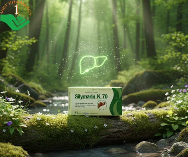 Viên uống Silymarin K 70 tăng cường chức năng gan (Hộp 10 vỉ x 10 viên)