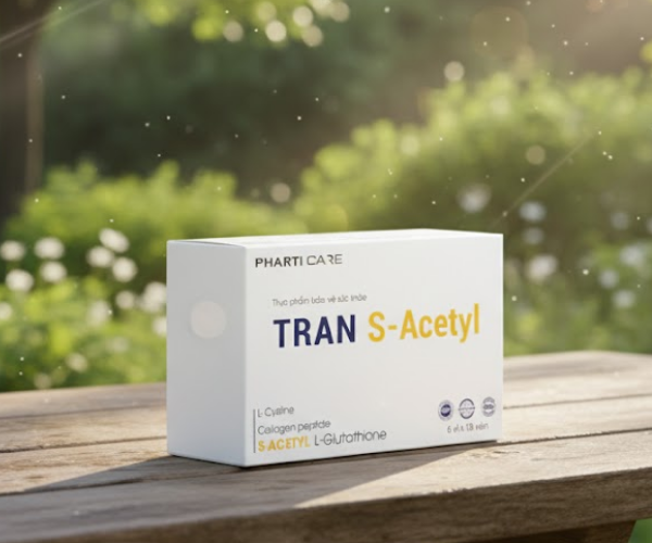 Viên uống TRAN S-Acetyl chống lão hóa, sáng da, dưỡng ẩm (Hộp 6 vỉ x 10 viên)