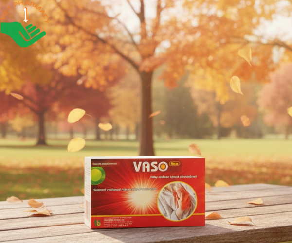 Viên uống Vaso New Thiên Bình giảm mỡ máu hỗ trợ tăng cường sức khỏe tim mạch (Hộp 3 vỉ x 10 viên)