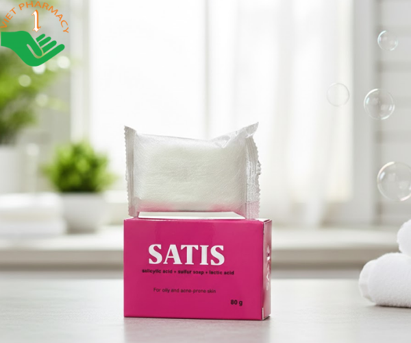 Xà phòng y khoa Satis dành cho da dầu và dễ nổi mụn (Hộp 80g)