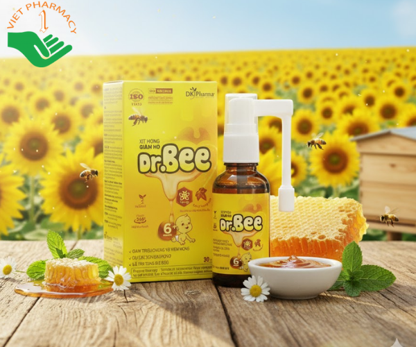 Xịt họng giảm ho kẹo ong Dr Bee (Chai 30ml)