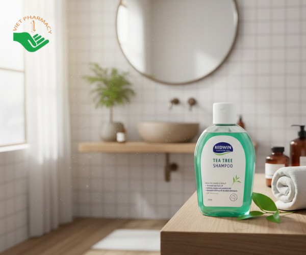 Dầu gội giúp giảm gàu và nấm da đầu Redwin Tea Tree Shampoo Hair Revitaliser (Hộp 1 chai 250ml)