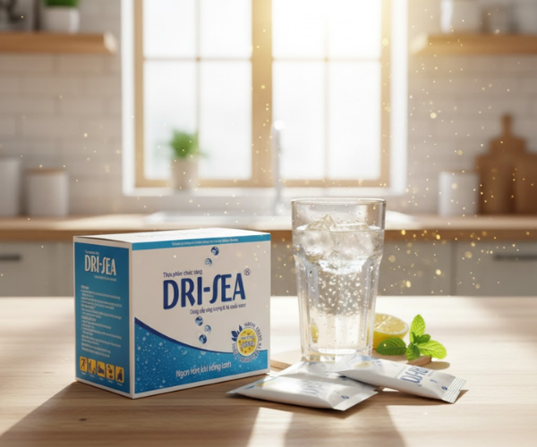 Nước uống bù nước và điện giải Dri sea (Hộp 25 gói x 8g)