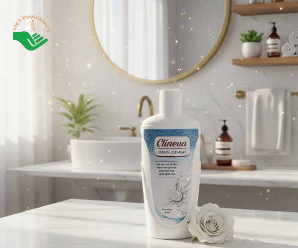 Sữa rửa mặt và tắm toàn thân Clineva Derma Cleanser (Hộp 1 lọ 200ml)