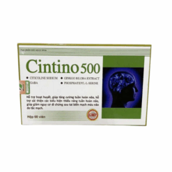 Viên uống hỗ trợ tăng cường tuần hoàn não Cintino 500 (Hộp 60 viên)