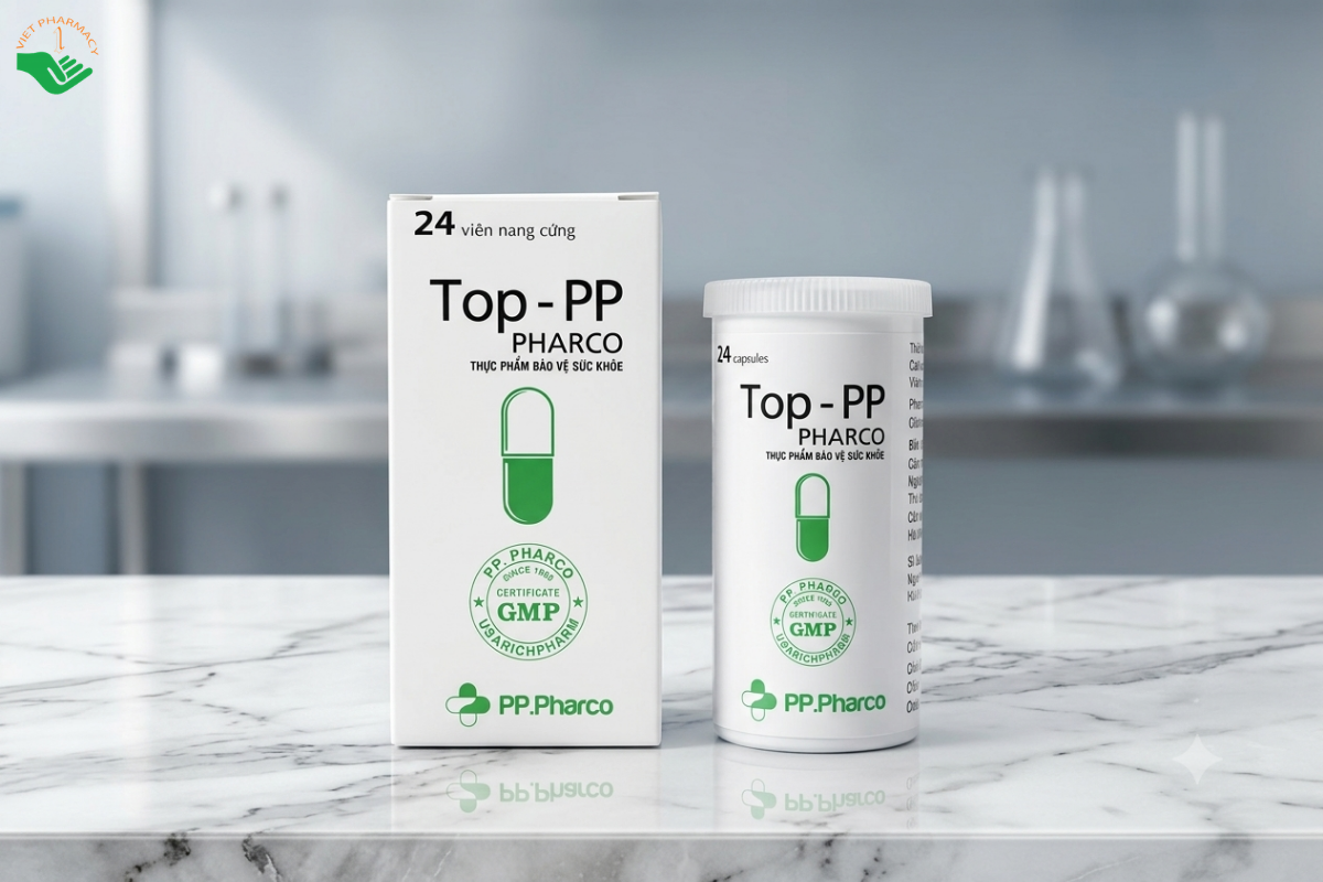 Viên uống viên uống Top - PP Pharco hỗ trợ giảm ho và giảm đờm