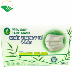 Khẩu trang 4 lớp Thiên Thủy màu trắng ngăn khói bụi, vi khuẩn