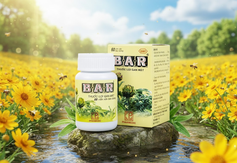 Thuốc lợi gan mật Bar Pharmedic điều trị các bệnh về gan (Hộp 60 viên)