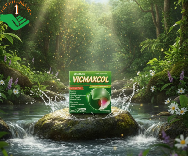 Viên ngậm Vicmaxcol dùng được cho người tiểu đường, ăn kiêng (Hộp 20 viên)