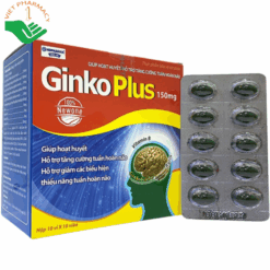 Viên uống hoạt huyết Ginko Plus 150mg FDA Pharma hỗ trợ tăng cường tuần hoàn máu não